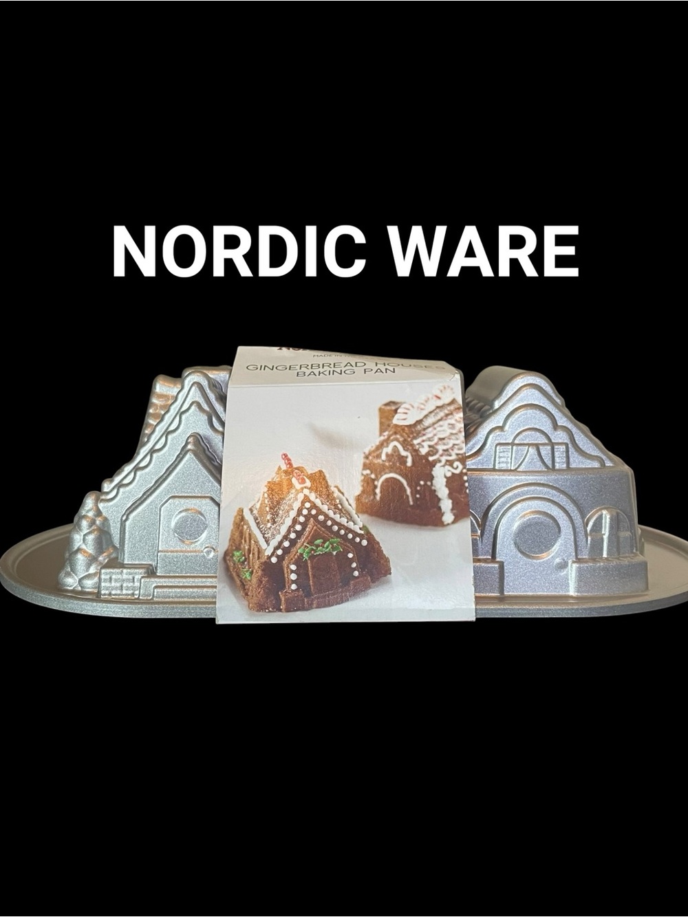NORDIC WARE Gingerbread House Duet Baking Pan NEW NWT